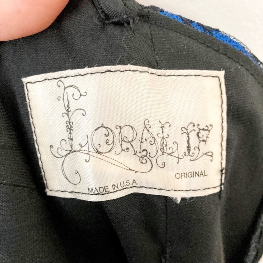VINTAGE LORALIE 80s Lame + Tulle + Lace Prom Dress - Picture 10 of 10